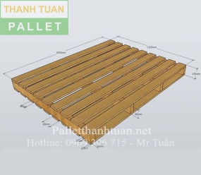 Pallet gỗ 1200x1500x130mm - Pallet Thanh Tuấn - Công Ty TM - SX Pallet Thanh Tuấn